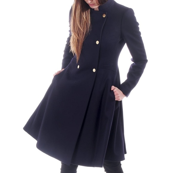 🍒NWT🍒 TED BAKER MILITARY FLARED COAT - Picture 4 of 8